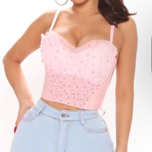 Fashion nova brand new pink corset top
